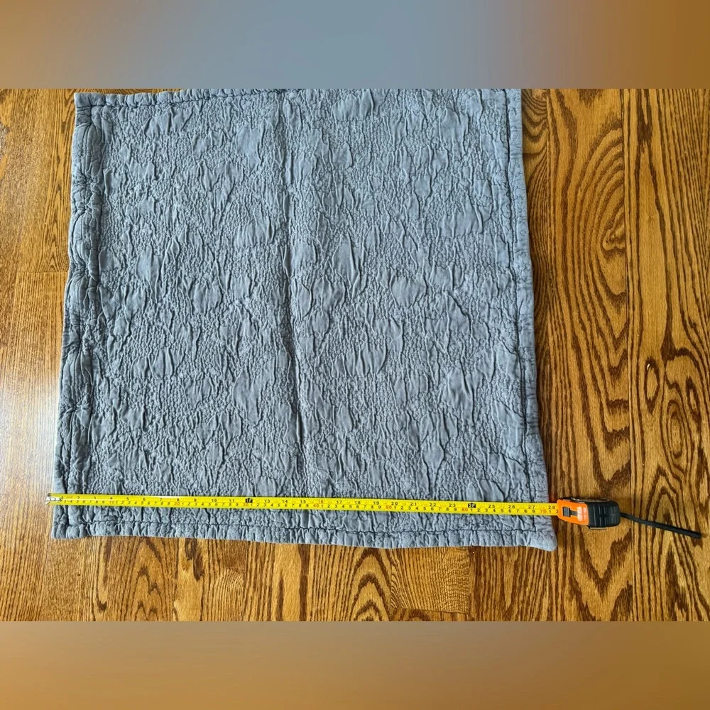 Restoration Hardware Gray Quilted Pillow Covers - 2